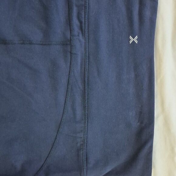 XERSION Women's Navy Legging EverPerform Activewear 7/8 Cotton Spandex Size XL - Picture 7 of 10